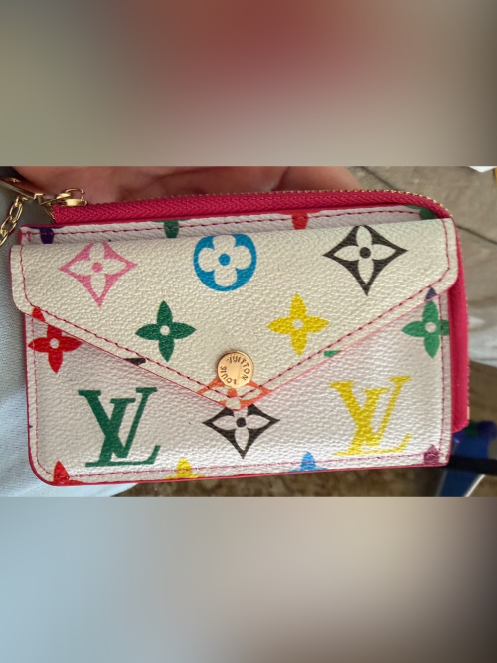 monogram fashion inspired,wallet,card holder,bag charm keychain